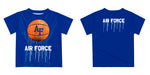 US Airforce Falcons Original Dripping Basketball Blue T-Shirt by Vive La Fete - Vive La Fête - Online Apparel Store