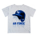 US Airforce Falcons Original Dripping Football Helmet White T-Shirt by Vive La Fete