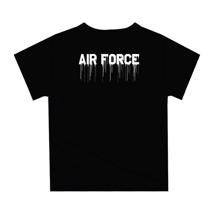 US Airforce Falcons Original Dripping Football Helmet Blue T-Shirt by Vive La Fete - Vive La Fête - Online Apparel Store