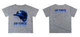 US Airforce Falcons Original Dripping Football Helmet Blue T-Shirt by Vive La Fete - Vive La Fête - Online Apparel Store