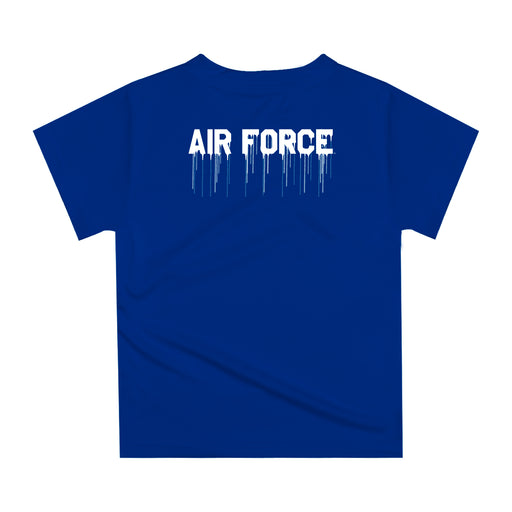 US Airforce Falcons Original Dripping Football Helmet Blue T-Shirt by Vive La Fete - Vive La Fête - Online Apparel Store