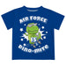 US Airforce Falcons Vive La Fete Dino-Mite Boys Game Day Blue Short Sleeve Tee