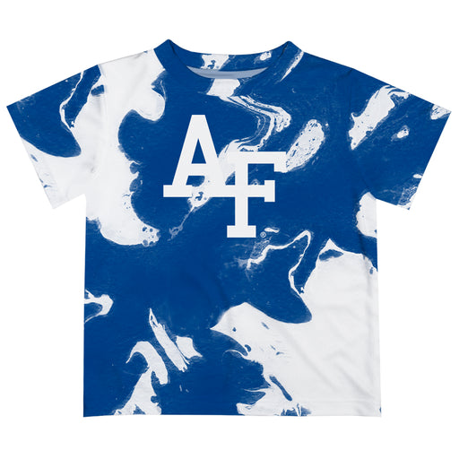 US Airforce Falcons Vive La Fete Marble Boys Game Day Blue Short Sleeve Tee