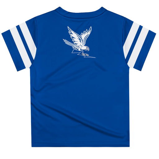US Airforce Falcons Vive La Fete Boys Game Day Blue Short Sleeve Tee with Stripes on Sleeves - Vive La Fête - Online Apparel Store