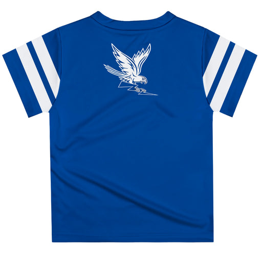 US Airforce Falcons Vive La Fete Boys Game Day Blue Short Sleeve Tee with Stripes on Sleeves - Vive La Fête - Online Apparel Store