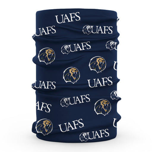 University of Arkansas at Fort Smith Lions All Over Logo Collegiate Face Cover Soft 4-Way Stretch Neck Gaiter - Vive La Fête - Online Apparel Store