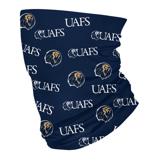 University of Arkansas at Fort Smith Lions All Over Logo Collegiate Face Cover Soft 4-Way Stretch Neck Gaiter - Vive La Fête - Online Apparel Store