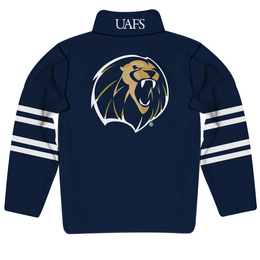 University of Arkansas at Fort Smith Lions Vive La Fete Game Day Navy Quarter Zip Pullover Stripes on Sleeves - Vive La Fête - Online Apparel Store