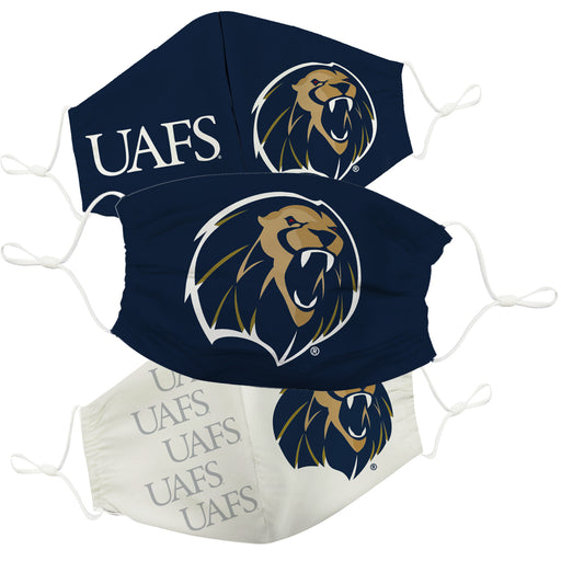 University of Arkansas at Fort Smith Lions 3 Ply Face Mask 3 Pack Collegiate Unisex Face Covers Reusable Washable - Vive La Fête - Online Apparel Store