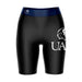 Arkansas Fort Smith UAFS Lions Vive La Fete Game Day Logo on Thigh & Waistband Black and Navy Women Bike Short 9 Inseam"