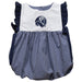 University of Arkansas at Fort Smith Lions Embroidered Navy Gingham Short Sleeve Girls Bubble