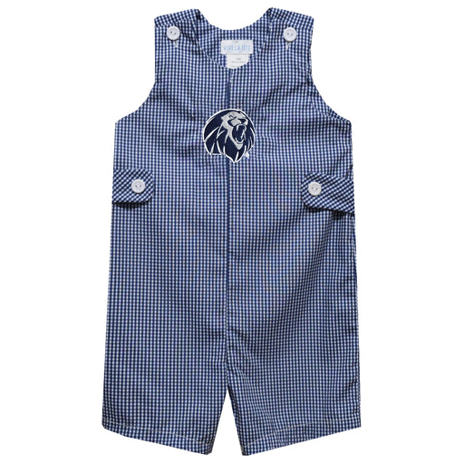 University of Arkansas at Fort Smith Lions Embroidered Navy Gingham Boys Jon Jon