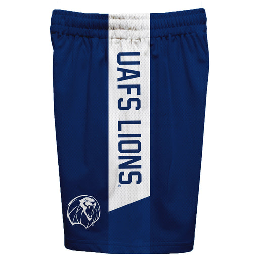 Arkansas Fort Smith UAFS Lions Vive La Fete Game Day Navy Stripes Boys Solid White Athletic Mesh Short - Vive La Fête - Online Apparel Store