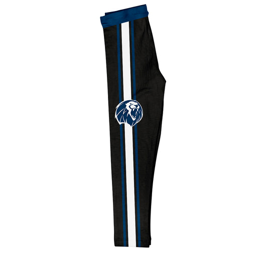 Arkansas Fort Smith UAFS Lions Vive La Fete Girls Game Day Black with Navy Stripes Leggings Tights