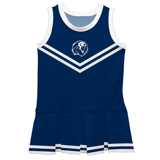 University of Arkansas at Fort Smith Lions Vive La Fete Game Day Navy Sleeveless Cheerleader Dress
