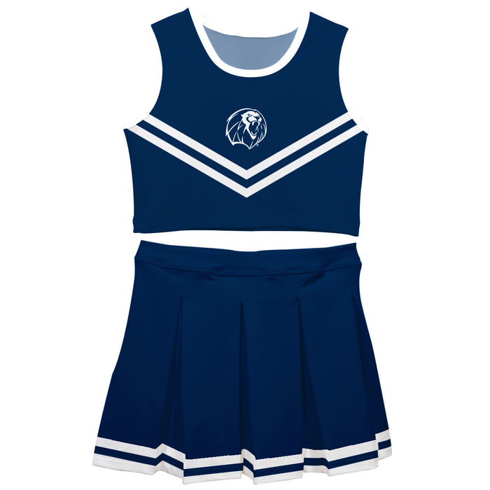 University of Arkansas at Fort Smith Lions Vive La Fete Game Day Navy Sleeveless Cheerleader Set
