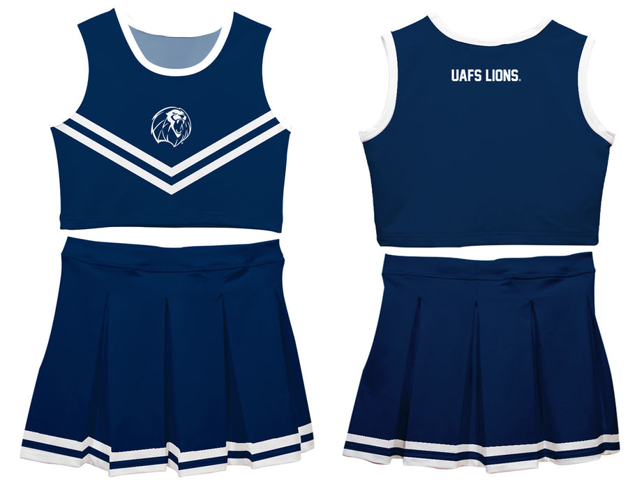 University of Arkansas at Fort Smith Lions Vive La Fete Game Day Navy Sleeveless Cheerleader Set - Vive La Fête - Online Apparel Store