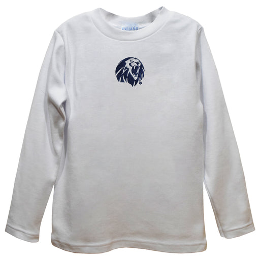 University of Arkansas at Fort Smith Lions Embroidered White Long Sleeve Boys Tee Shirt