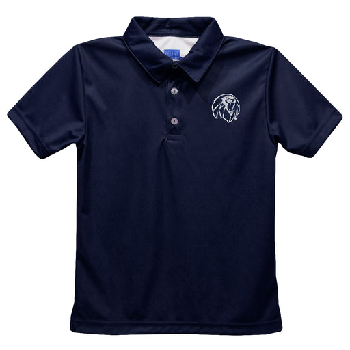 University of Arkansas at Fort Smith Lions Embroidered Navy Short Sleeve Polo Box Shirt