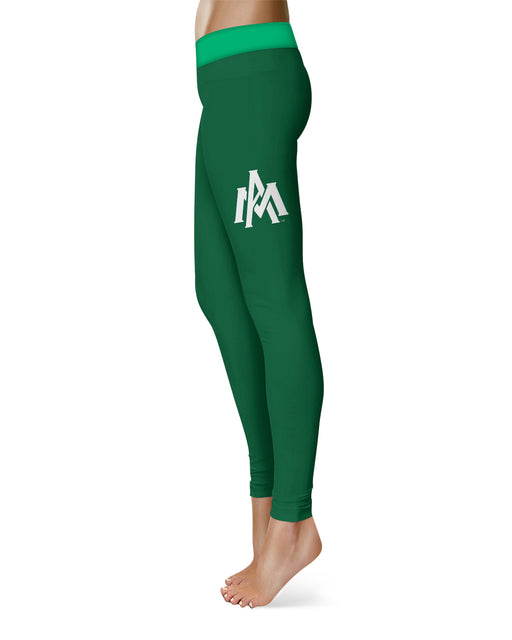 University of Arkansas Monticello Ball Weevils Collegiate Logo on Thigh Green Women Yoga Leggings 2.5 Waist Tights" - Vive La Fête - Online Apparel Store