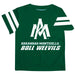 University of Arkansas Monticello Ball Weevils Vive La Fete Boys Game Day Green Short Sleeve Tee with Stripes on Sleeves - Vive La Fête - Online Apparel Store