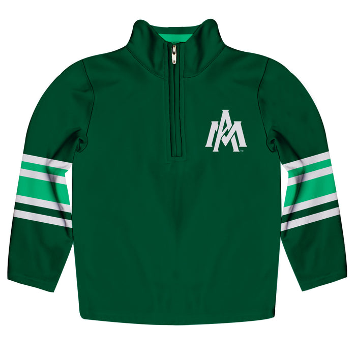 University of Arkansas Monticello Ball Weevils Vive La Fete Game Day Green Quarter Zip Pullover Stripes on Sleeves - Vive La Fête - Online Apparel Store
