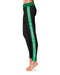 University of Arkansas Monticello Ball Weevils Collegiate Green Stripes Women Black Yoga Leggings 2 Waist Tights" - Vive La Fête - Online Apparel Store