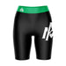 University of Arkansas Monticello UAM Logo on Thigh & Waistband Black & Green Women Bike Short 9 Inseam"