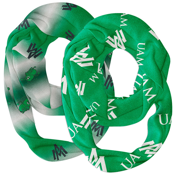Arkansas Monticello Boll Weevils Vive La Fete All Over Logo Women Set of 2 Light Weight Ultra Soft Infinity Scarfs