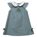 University of Arkansas Monticello Boll Weevils Embroidered Hunter Green Gingham A Line Dress