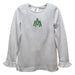 University of Arkansas Monticello Boll Weevils Embroidered White Knit Long Sleeve Girls Blouse