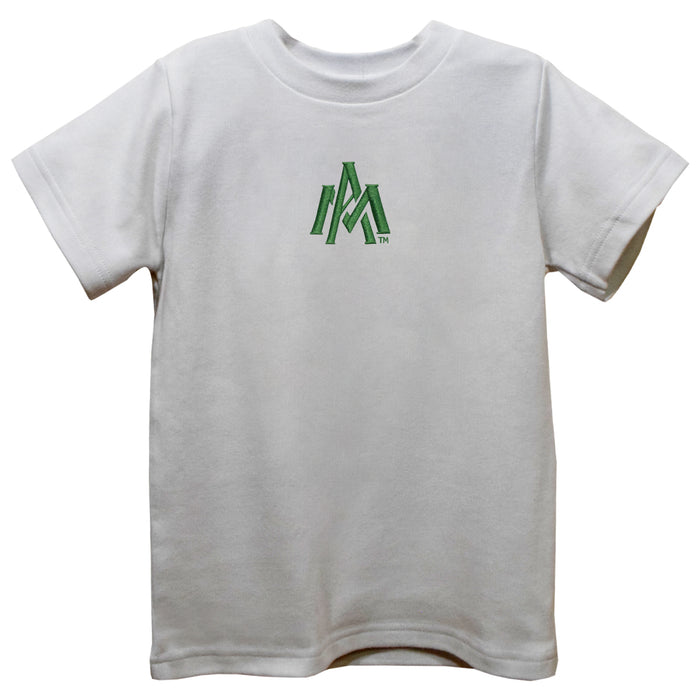University of Arkansas Monticello Boll Weevils Embroidered White Short Sleeve Boys Tee Shirt