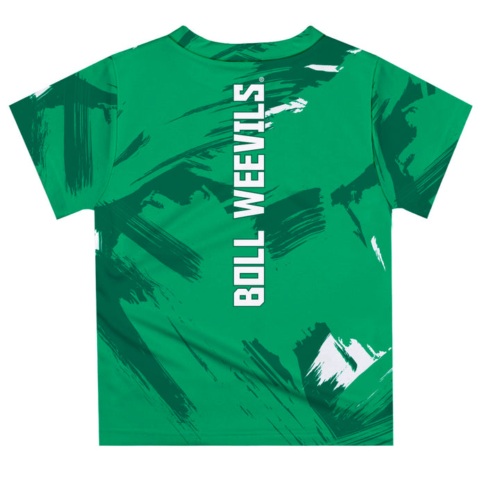 University of Arkansas Monticello UAM Boll Weevils Vive La Fete Boys Game Day Green Short Sleeve Tee Paint Brush - Vive La Fête - Online Apparel Store