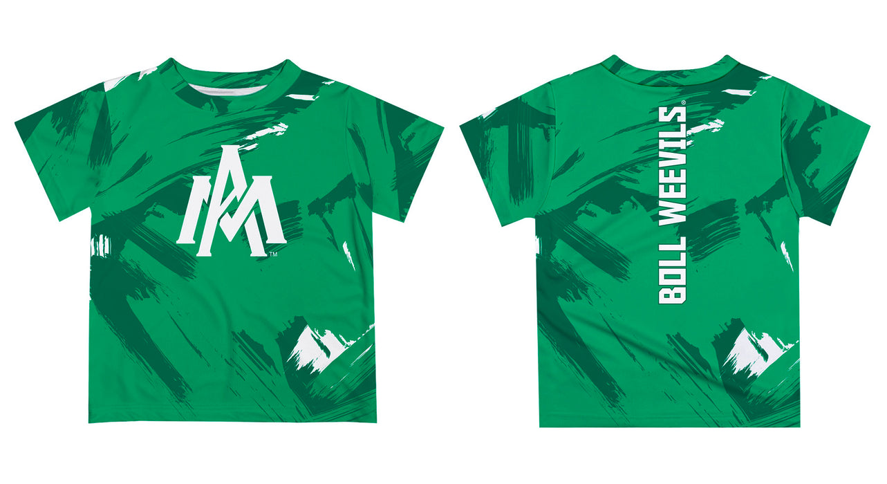 University of Arkansas Monticello UAM Boll Weevils Vive La Fete Boys Game Day Green Short Sleeve Tee Paint Brush - Vive La Fête - Online Apparel Store