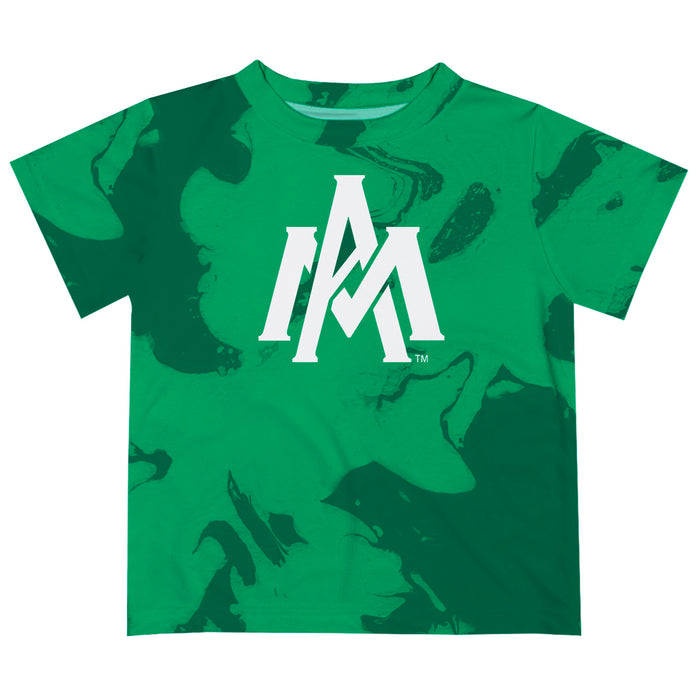 University of Arkansas Monticello UAM Boll Weevils Vive La Fete Marble Boys Game Day Green Short Sleeve Tee