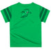 University of Arkansas Monticello Boll Weevils Vive La Fete Boys Game Day Green Short Sleeve Tee with Stripes on Sleeves - Vive La Fête - Online Apparel Store
