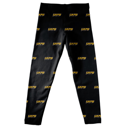 UAPB  Goden Lions Vive La Fete Girls Game Day All Over Logo Elastic Waist Classic Play Black Leggings Tights - Vive La Fête - Online Apparel Store