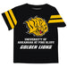 UAPB  Goden Lions Vive La Fete Boys Game Day Black Short Sleeve Tee with Stripes on Sleeves - Vive La Fête - Online Apparel Store