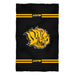 UAPB  Goden Lions Vive La Fete Game Day Absorvent Premium Black Beach Bath Towel 51 x 32" Logo and Stripes" - Vive La Fête - Online Apparel Store