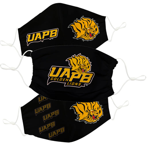 Arkansas Pine Bluff Golden Lions 3 Ply Vive La Fete Face Mask 3 Pack Collegiate Unisex Face Covers Reusable Washable - Vive La Fête - Online Apparel Store
