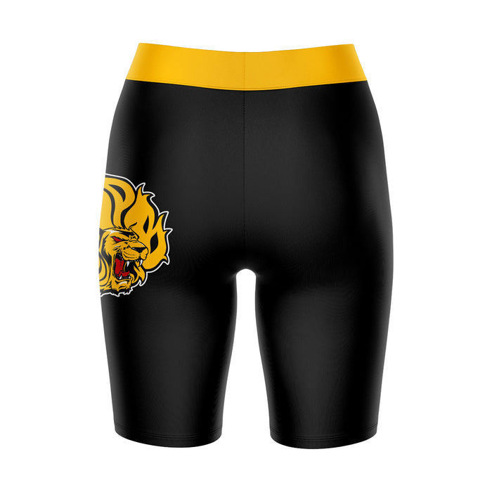 UAPB  Goden Lions Vive La Fete Game Day Logo on Thigh and Waistband Black and Gold Women Bike Short 9 Inseam" - Vive La Fête - Online Apparel Store