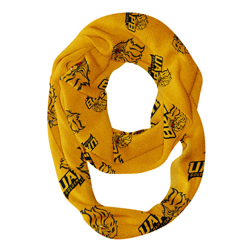 UAPB Golden Lions Vive La Fete Repeat Logo Game Day Collegiate Women Light Weight Ultra Soft Infinity Scarf