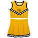 UAPB University of Arkansas Pine Bluff Golden Lions Vive La Fete Game Day Gold Sleeveless Chearleader Set