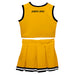 UAPB University of Arkansas Pine Bluff Golden Lions Vive La Fete Game Day Gold Sleeveless Cheerleader Set - Vive La Fête - Online Apparel Store