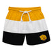 UAPB Golden Lions Vive La Fete Gold White Black Stripes Swimtrunks V1