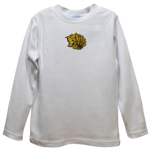 UAPB University of Arkansas Pine Bluff Golden Lions Embroidered White Long Sleeve Boys Tee Shirt