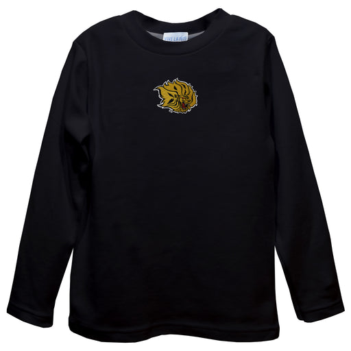 UAPB University of Arkansas Pine Bluff Golden Lions Embroidered Black Long Sleeve Boys Tee Shirt