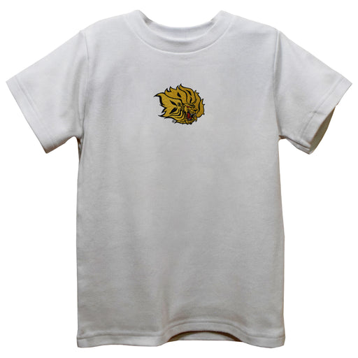 UAPB University of Arkansas Pine Bluff Golden Lions Embroidered White Short Sleeve Boys Tee Shirt