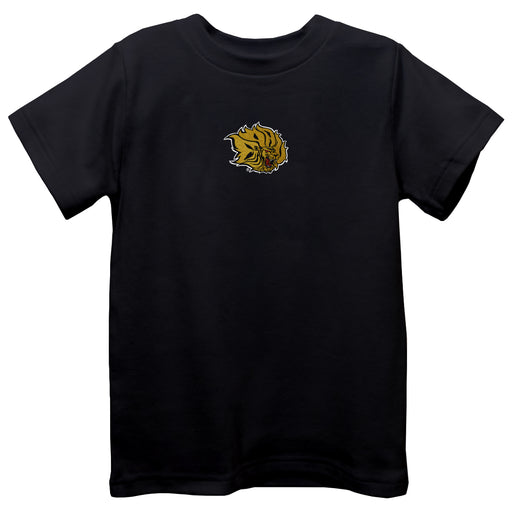 UAPB University of Arkansas Pine Bluff Golden Lions Embroidered Black knit Short Sleeve Boys Tee Shirt
