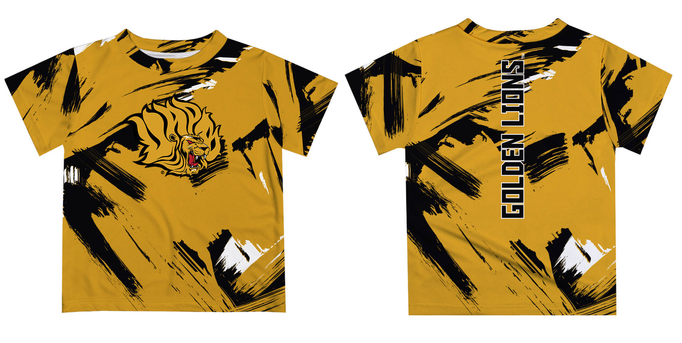 UAPB University of Arkansas Pine Bluff Golden Lions Vive La Fete Boys Game Day Gold Short Sleeve Tee Paint Brush - Vive La Fête - Online Apparel Store